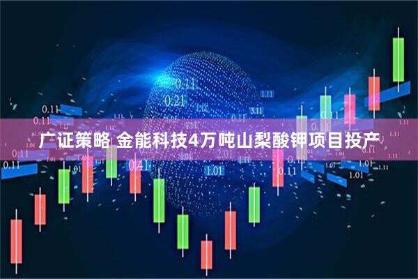 广证策略 金能科技4万吨山梨酸钾项目投产